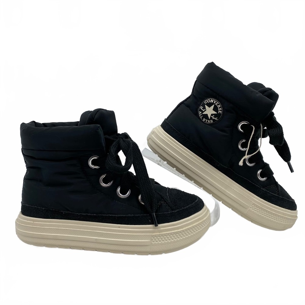Converse Black Puffy High Top Sneakers | Womens 4